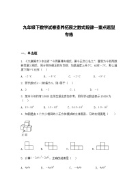 九年级下数学试卷素养拓展之数式规律—重点题型专练（含答案解析）