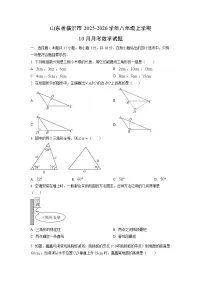山东省临沂市2025-2026学年八年级上学期10月月考数学试卷(学生版)