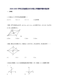 2024~2025学年江苏省镇江市九年级上学期期中数学检测试题 [答案]