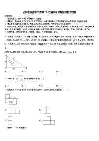 山东省德州市宁津县2025届中考试题猜想数学试卷含解析