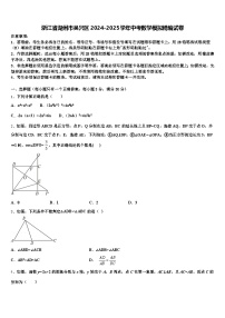 浙江省湖州市吴兴区2024-2025学年中考数学模拟精编试卷含解析