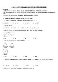 2024-2025学年海南藏族自治州共和县中考数学五模试卷含解析