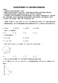 吉林省长春市榆树市2025届中考数学全真模拟试题含解析