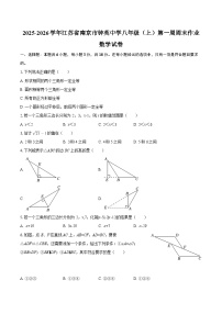 2025-2026学年江苏省南京市钟英中学八年级（上）第一周周末作业数学试卷-自定义类型