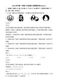 浙江省温州市龙湾区多校联考2024-2025学年八年级上学期期中数学试题（解析版）-A4