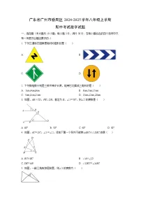 广东省广州市番禺区2024-2025学年八年级上学期期中考试数学试卷（学生版）