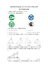 江苏省徐州市贾汪区2024-2025学年八年级上学期期中考试数学试卷（学生版）