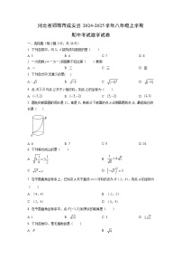 河北省邯郸市成安县2024-2025学年八年级上学期期中考试数学试卷（学生版）