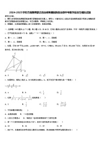 2024-2025学年巴音郭楞蒙古自治州焉耆回族自治县中考数学适应性模拟试题含解析