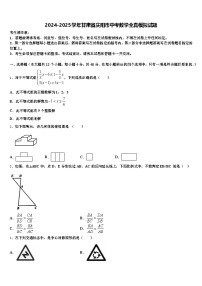 2024-2025学年甘肃省庆阳市中考数学全真模拟试题含解析