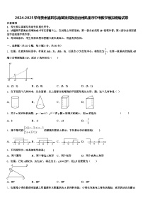 2024-2025学年贵州省黔东南苗族侗族自治州凯里市中考数学模拟精编试卷含解析