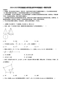 2024-2025学年湖南省永州市蓝山县中考考前最后一卷数学试卷含解析