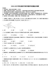 2024-2025学年庆阳市宁县中考数学考试模拟冲刺卷含解析