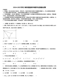 2024-2025学年三明市清流县中考数学全真模拟试卷含解析