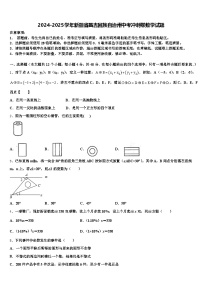2024-2025学年新疆省昌吉回族自治州中考冲刺卷数学试题含解析