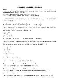 2025届保定市容城县中考三模数学试题含解析