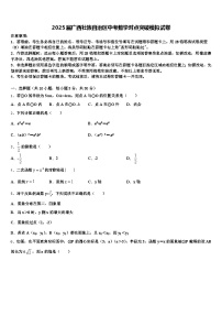 2025届广西壮族自治区中考数学对点突破模拟试卷含解析