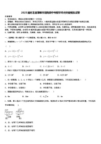2025届河北省邯郸市馆陶县中考数学对点突破模拟试卷含解析
