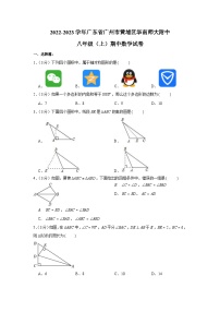 2022-2023学年广东省广州市黄埔区华南师大附中八年级上学期期中数学试卷（含答案）