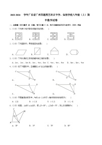 2023-2024学年广东省广州市越秀区培正中学知用学校八年级上学期期中数学试卷（含答案）