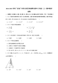 2024-2025学年广东省广州市天河区华南师大附中八年级上学期期中数学试卷（含答案）