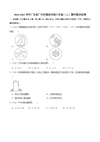 2024-2025学年广东省广州外国语学校八年级上学期期中数学试卷（含答案）