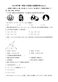 浙江省温州市龙湾区多校联考2024-2025学年八年级上学期期中数学试题（原卷版）-A4