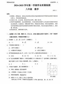 2024-2025学年深圳市罗湖区八年级上册期末数学试卷