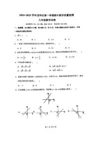 2024-2025学年深圳市龙华区八年级上册期中数学试卷及答案