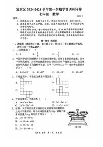 2024-2025学年深圳市宝安区七年级上学期期末数学试卷含答案