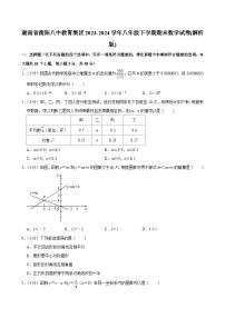 湖南省衡阳市第八中学教育集团2023-2024学年八年级下学期期末数学试卷