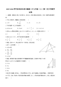 2025-2026学年吉林省长春市德惠三中九年级（上）第一次月考数学试卷-自定义类型