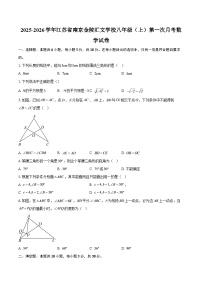 2025-2026学年江苏省南京金陵汇文学校八年级（上）第一次月考数学试卷-自定义类型