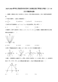 2025-2026学年江苏省苏州市苏州工业园区星汇学校九年级（上）10月月考数学试卷-自定义类型