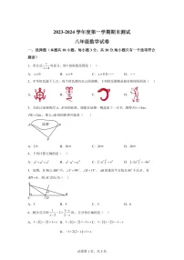 广东省东莞市东莞中学松山湖学校2023-2024学年八年级上学期期末数学试题（含答案）
