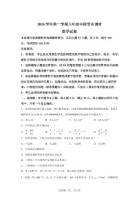 广东省广州市天河区华南师范大学附属中学2024-2025学年八年级上学期11月期中数学试题（含答案）