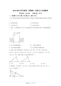 广东省汕头市潮阳实验学校2024-2025学年八年级上学期10月月考数学试题（含答案）