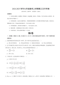 2024-2025学年第一学期七年级数学上册第三次月考卷七年级数学试卷含答案（2024版人教版）