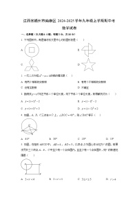 江西省赣州市南康区2024-2025学年九年级上学期期中考数学试卷（学生版）