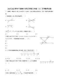 2025-2026学年广西南宁市明天学校八年级（上）开学数学试卷-自定义类型