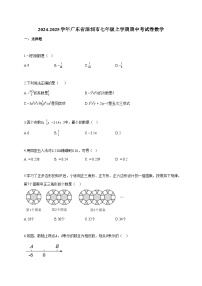 2024~2025学年广东省深圳市七年级上册期中考试题数学（含答案）