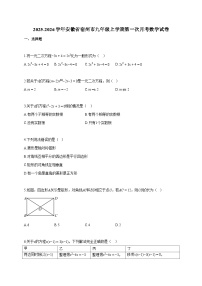 2025~2026学年安徽省宿州市九年级上册第一次月考数学试题（含答案）