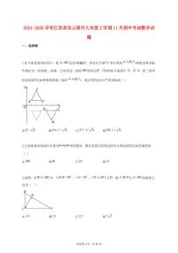 2024_2025学年度江苏省连云港市九年级上册（11月）期中考试数学试卷 【含答案】