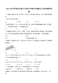 2025-2026学年重庆市第七中学校上学期七年级新生入学考试数学试题-自定义类型
