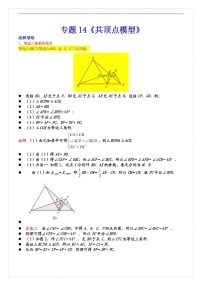 中考数学压轴专题——共顶点模型练习（含答案）