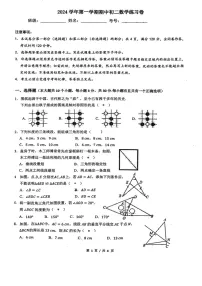 2024-2025学年八年级上学期真光中学数学期中质量检测卷（含答案）