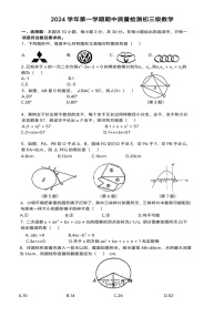 2024-2025学年九年级上学期广州市第五中学数学期中质量检测卷（学生版）