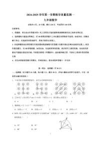 2024-2025学年九年级上学期广州市黄埔华初数学期中质量检测卷（学生版）
