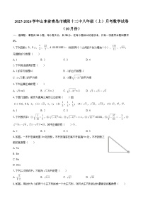 2025-2026学年山东省青岛市城阳十三中八年级（上）月考数学试卷（10月份）-自定义类型