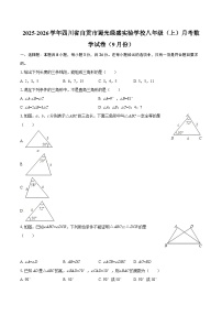 2025-2026学年四川省自贡市蜀光绿盛实验学校八年级（上）月考数学试卷（9月份）-自定义类型